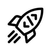 rocket icon. vector line icon for your website, mobile, presentation, and logo design.