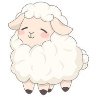 sheep cartoon cute vector