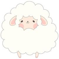 sheep cartoon cute vector