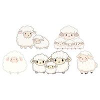 sheep cartoon cute vector