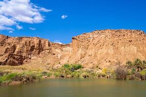 AI generated Desert Landscape Background photo