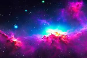 AI generated nebula space background photo