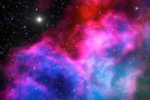 AI generated nebula space background photo