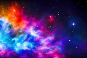 AI generated nebula space background photo