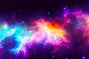 AI generated nebula space background photo