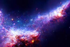 AI generated nebula space background photo