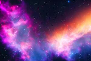 AI generated nebula space background photo