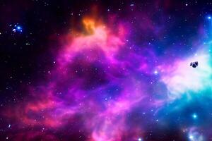 AI generated nebula space background photo