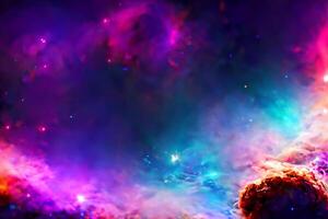 AI generated nebula space background photo