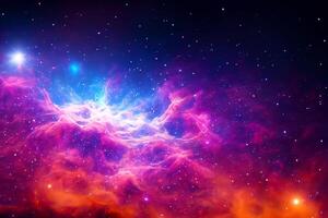 AI generated nebula space background photo