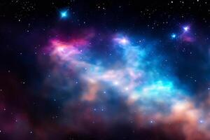 AI generated nebula space background photo