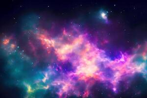 AI generated nebula space background photo