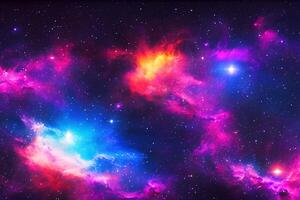 AI generated nebula space background photo