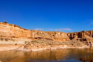 ai generado Desierto paisaje antecedentes foto