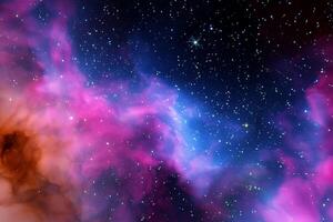 AI generated nebula space background photo