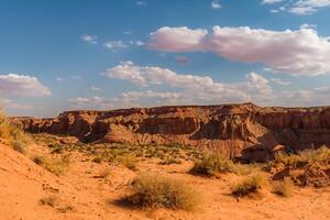 AI generated Desert Landscape Background photo