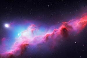 AI generated nebula space background photo