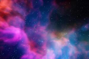 AI generated nebula space background photo