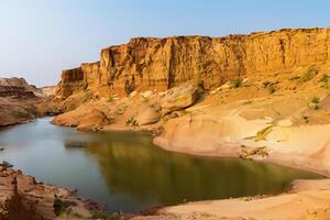 ai generado Desierto paisaje antecedentes foto