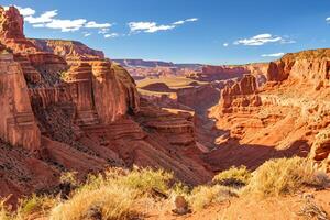 AI generated Desert Landscape Background photo