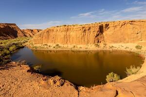 AI generated Desert Landscape Background photo