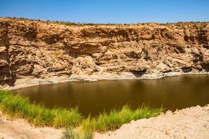 ai generado Desierto paisaje antecedentes foto