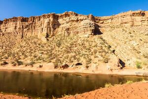 AI generated Desert Landscape Background photo