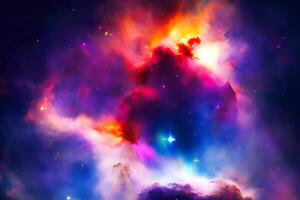 AI generated nebula space background photo