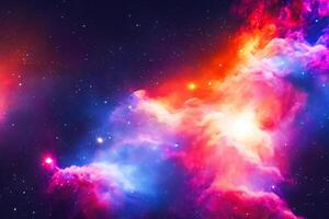 AI generated nebula space background photo