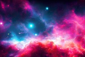 AI generated nebula space background photo