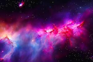 AI generated nebula space background photo