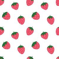Strawberry seamless pattern. vector