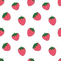 Strawberry seamless pattern. vector