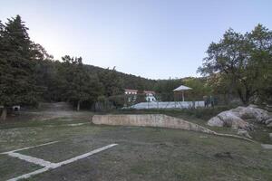 Airport for helicopters in the beautiful nature of the Sierra de Cazorla, Jaen, Spain. Hotel Parador Nacional photo