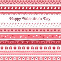 Happy Valentine's Day. Vector greeting card with borders