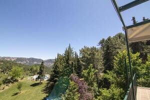 Views from the terrace of the Hotel Parador Nacional in the beautiful nature of the Sierra de Cazorla, Jaen, Spain. photo