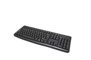 un computadora teclado aislado en un blanco antecedentes. Español teclado foto