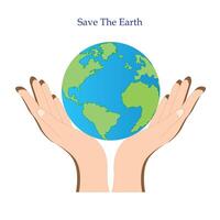 Embrace sustainable choices, protect ecosystems, and reduce carbon footprint. Together, let us preserve our planet for future generations. Save the earth concept. vector