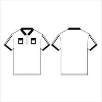 Vector template polo shirt vector illustration flat design outline template clothing collection