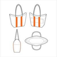 lona totalizador bolso vector modelo