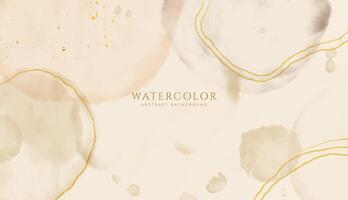 Abstract horizontal watercolor background. Neutral light colored empty space background illustration vector