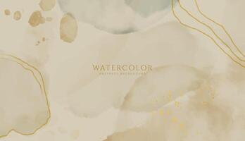 Abstract horizontal watercolor background. Neutral light colored empty space background illustration vector