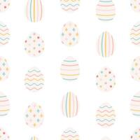 Easter eggs seamless pattern. Painted colorful eggs. Happy Easter. vector