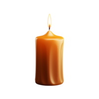 AI generated burning candle on transparent background PNG image