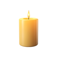 AI generated burning candle on transparent background PNG image