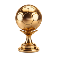 AI generated Golden football Award on transparent background PNG image