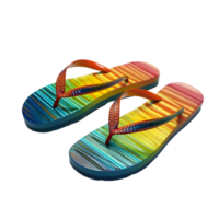 ai generiert bunt Flip Flops auf transparent Hintergrund png Bild