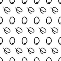 Seamless pattern with sketch round squiggle vector