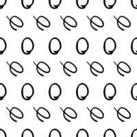 Seamless pattern with sketch round squiggle vector