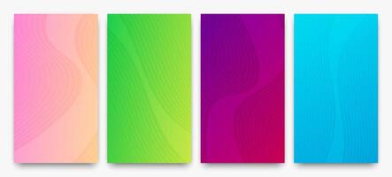 Modern colorful gradient background with lines vector